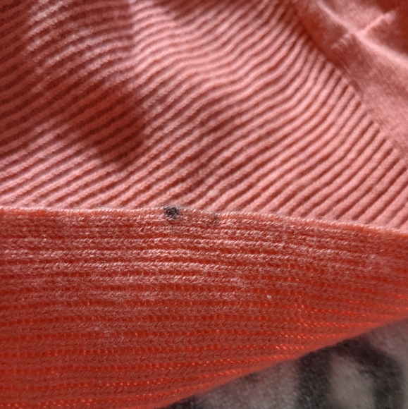 Coral cardigan Sweater Boho Ribbed Detailing Longer Length in Front Size Medium - Picture 16 of 16